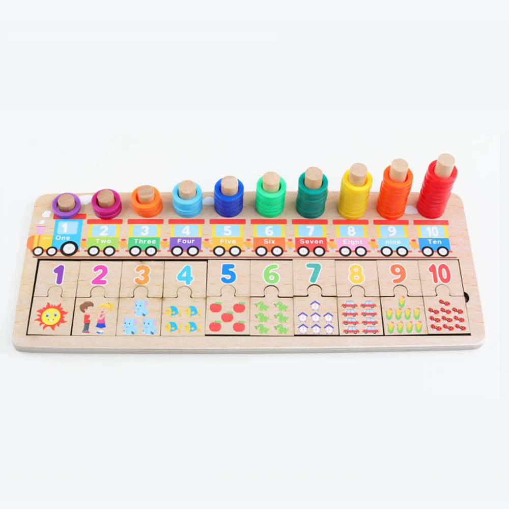 Kūdikių Mediniai Žaislai Montessori Skaičiavimo Skaitmeninis Pažinimo Rungtynės Dėlionė Švietimo Žaislai, Mediniai Dėlionės Žaidimas, Žaislai Vaikams