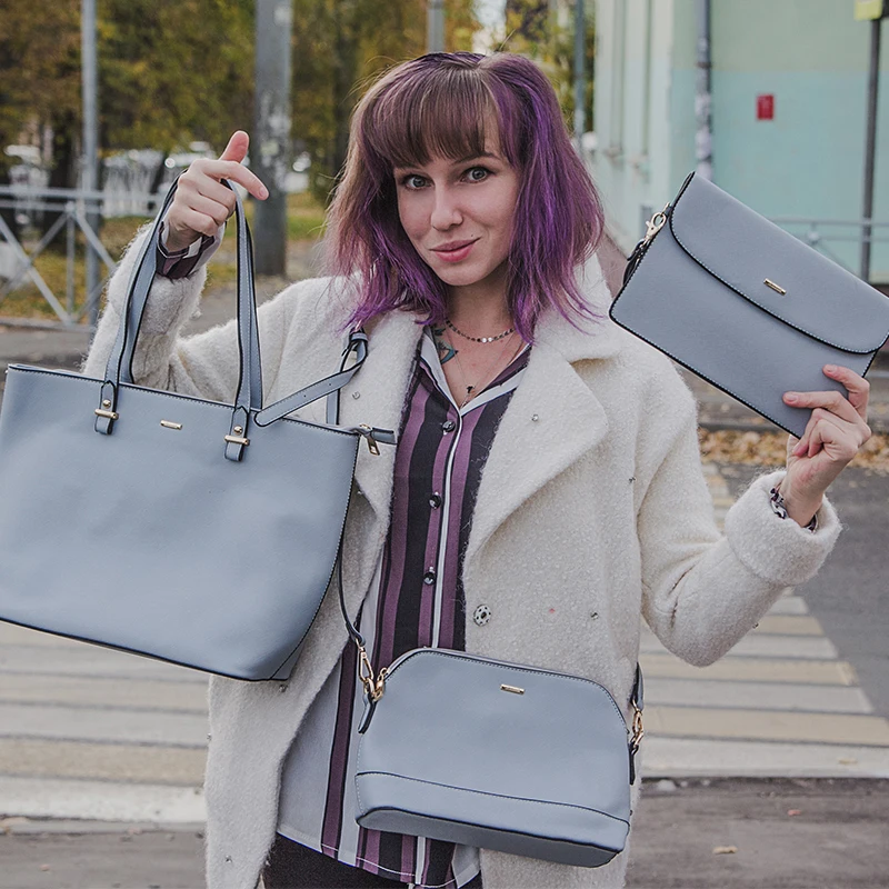 LOVEVOOK rankinėje moterų pečių krepšiai dizaineris crossbody maišelį moterų large tote maišą, nustatyti 3 dideli prabangūs mažos piniginės ir rankinės 2019