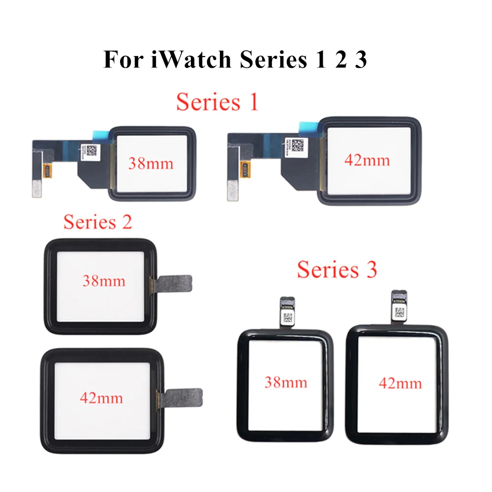 Jutiklinio Ekrano skaitmeninis keitiklis Apple Žiūrėti Serija 1 2 3 38mm 42mm Jutiklinis Ekranas Stiklas, Jutiklis atsarginės Dalys iwatch 1 2 3 Stiklo
