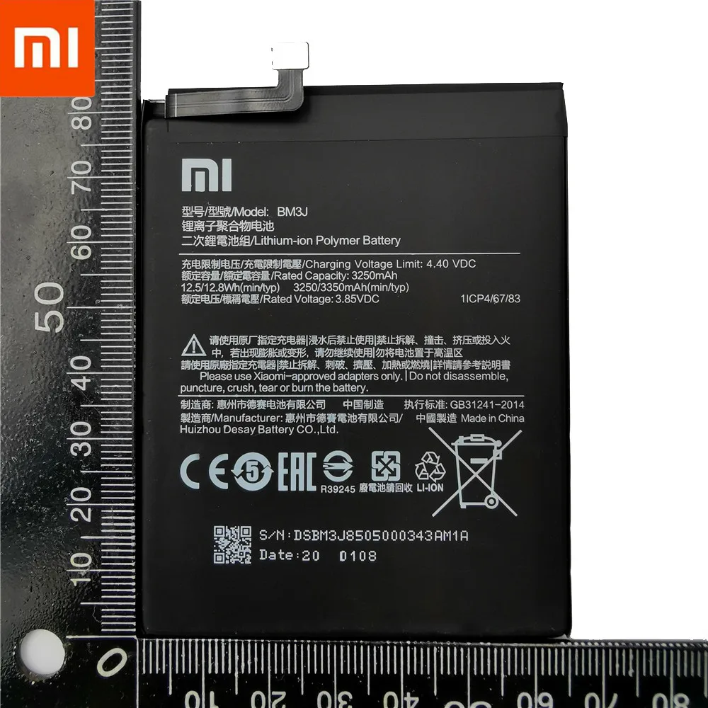 Xiao Mi Originalios Telefonų Baterijos BM3J Už Xiaomi 8 Lite MI8 Lite High capacity Polimerų Bateriją 3350mAh Su nemokamais Įrankiais
