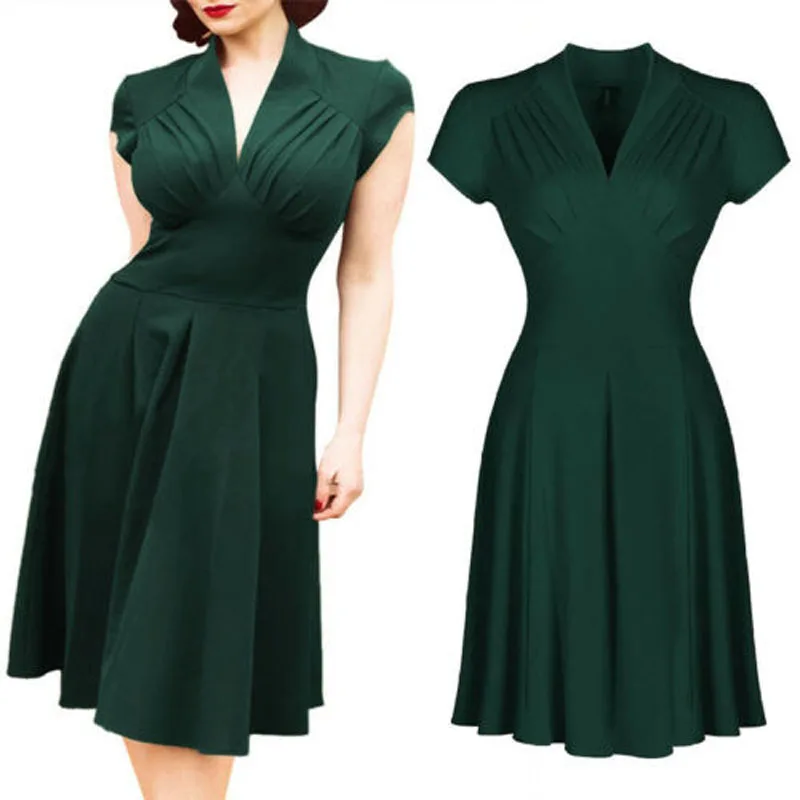 2019 Naujas Prekės ženklas Mados JAV Vintage Suknelė 50s 60s Retro Rockabilly Pinup namų Šeimininkė Šalies Sūpynės Arbata Suknelė
