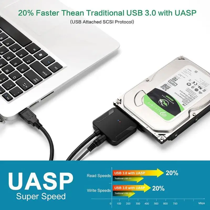 Ultra-plonas USB 3.0 prie SATA 2.5 Colių Kietasis Diskas SSD Adapterio Kabelis, Laidas, Skirtas asmeninis KOMPIUTERIS Nešiojamas Jungiamasis Kabelis Viela