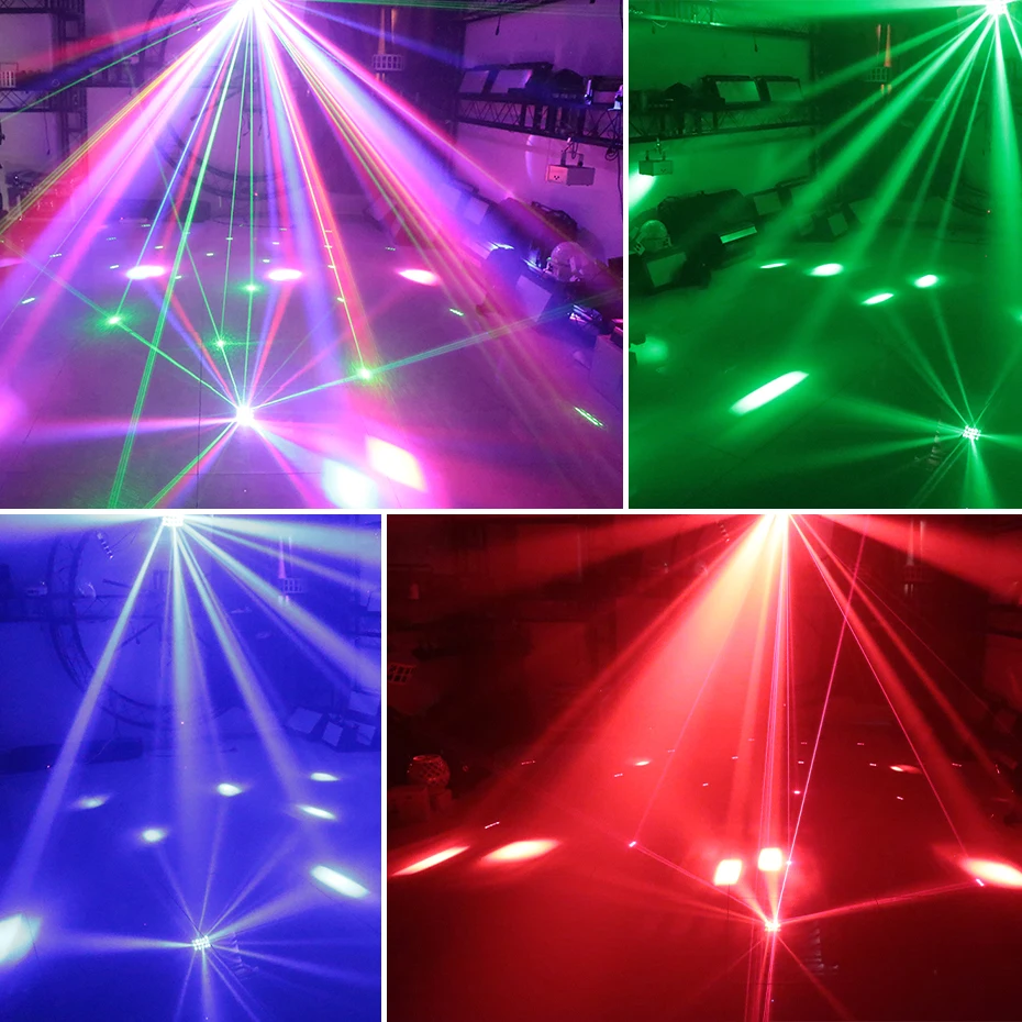 SVETIMŲ Nuotolinio Valdymo DMX RGBW LED Lazerių Blykstės Disco DJ Šviesos Vietoje Scenos Apšvietimas Poveikį Šalies Šokių Klubas Vestuvių Drugelis Šviesos