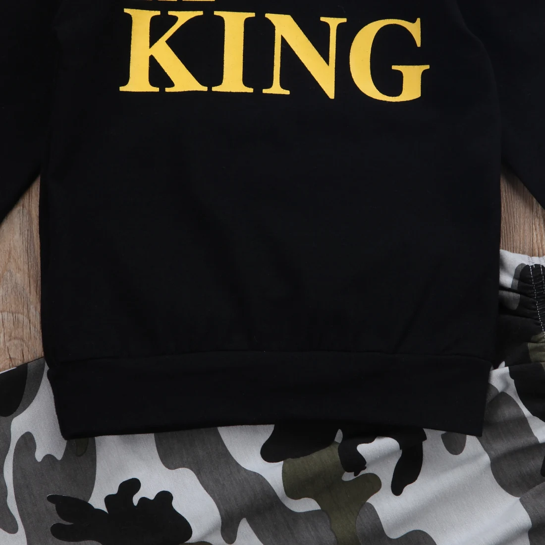 2vnt/komplektas Kūdikių Berniukų Camo Drabužių Bamblys Kūdikiams, Vaikams Karalius T-shirt Viršūnes+Kelnės Komplektai Rinkinys