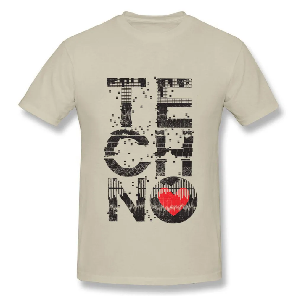 Patinka Techno t-shirt Vyrai Muzikos Asmeninį Balti Marškinėliai, Kostiumai Paauglys Apvalios Kaklo Originalus Detroit Techno Viršūnės