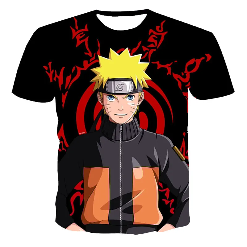 Nauja Japonų Anime Naruto Vasaros 3D Spausdinti Marškinėliai Kvėpuojantis Spandex Poliesteris Harajuku O-Kaklo 110-6XL