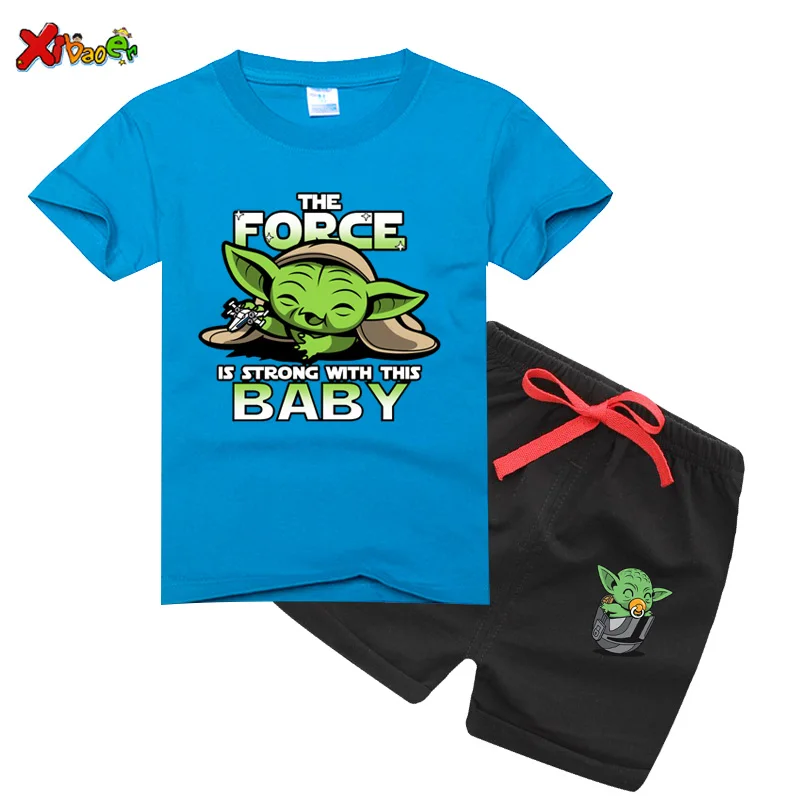 Cute Mandalorian Kūdikių Yoda Cartoon Kids Marškinėliai Berniukams/mergaitėms Kawaii 