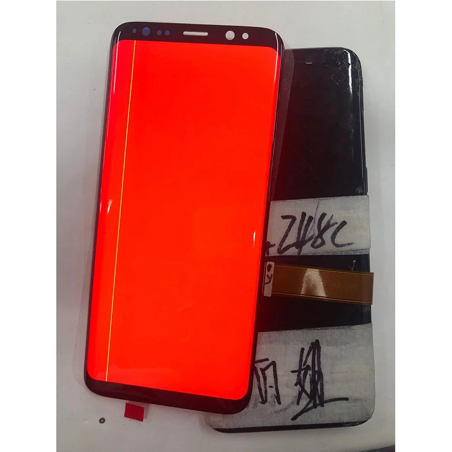 AMOLED Su Linija S8 Plius Pakeitimas SAMSUNG Galaxy S9 S9+LCD Jutiklinis Ekranas skaitmeninis keitiklis Su juodos dėmės, Linijos G960 G965 Ekranas