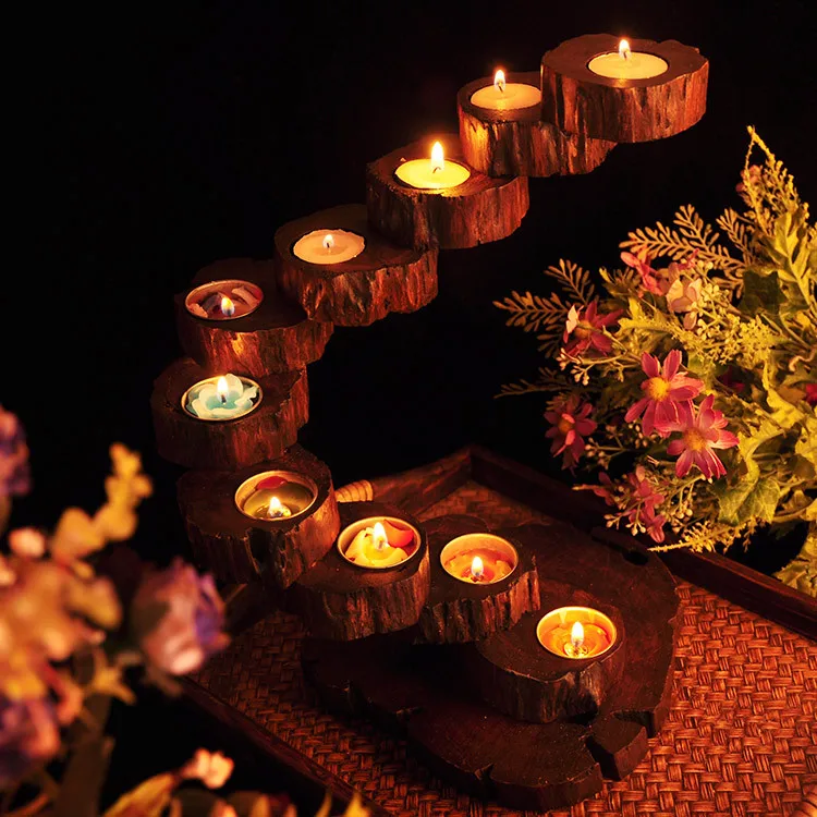 Retro Tailandas, Importo Originalumas Žvakidė Žvakių Laikikliai Kūrybos Rankų Darbo Viešbučio Restorane Ornamentu Namų Romantiška Mediniai