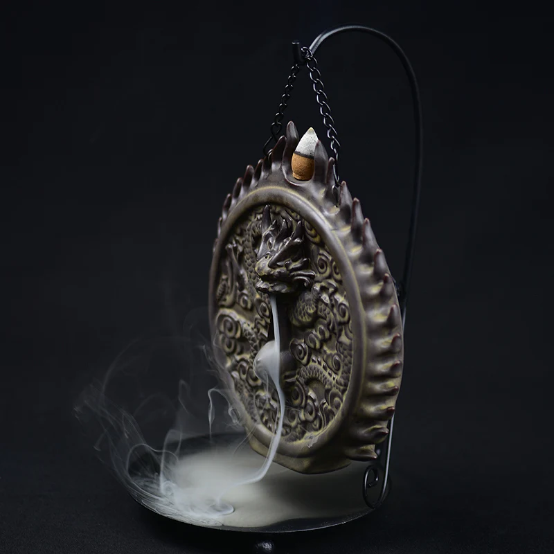PRIJUOSTĖLĖ Kūrybinės Keramikos Moliuskui Smilkalų Degiklis Dragon Skulptūros Kūgio Censer Namų Dekoro Smilkalų Laikiklis Nemokamas Pristatymas