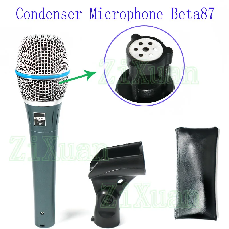 Beta87 a c aukščiausios kokybės beta87a nekilnojamojo kondensatoriaus kapsulė laidinio karaoke solo vokalas etape gyventi kondensatoriaus mikrofonas