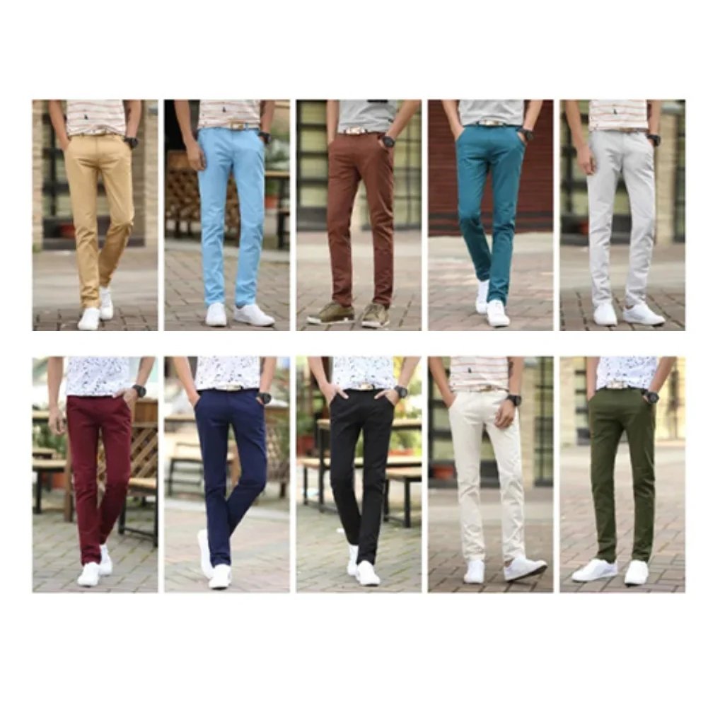 Atsitiktinis Vyrų Vientisos Spalvos Kišenės Medvilnės Ilgai Pants Plus Size Tiesios Kelnės Rudens Vyrai Ilgai Kostiumas Kelnės Slim Verslo