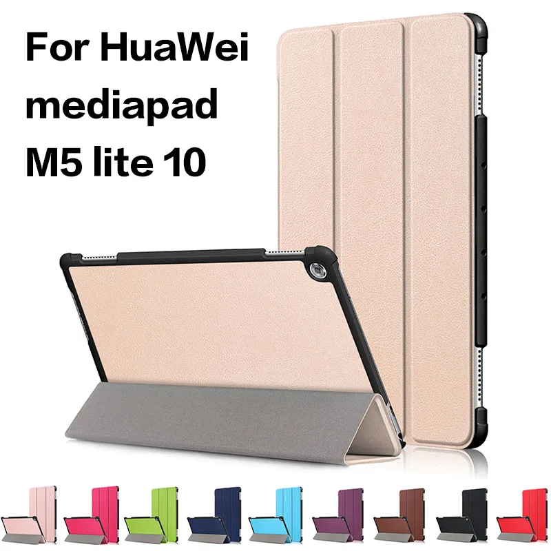 Atveju, Huawei MediaPad M5 Lite 10 BAH2-W19/L09/W09 Ultra Plonas Pu Odos Smart Stovėti Padengti Media Mygtukai M5 Lite 10.1