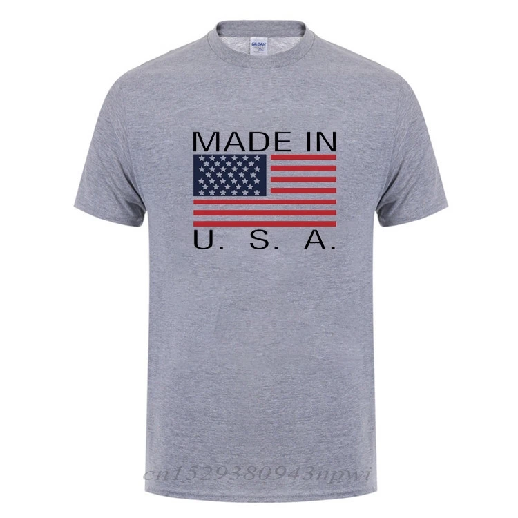 AMERIKOS VĖLIAVOS MADE IN USA Atspausdinta Marškinėliai Vyrams Vyrų trumpomis Rankovėmis Prekės Atsitiktinis O Kaklo T-Shirt Marškinėlius Vasaros Viršūnes Tee