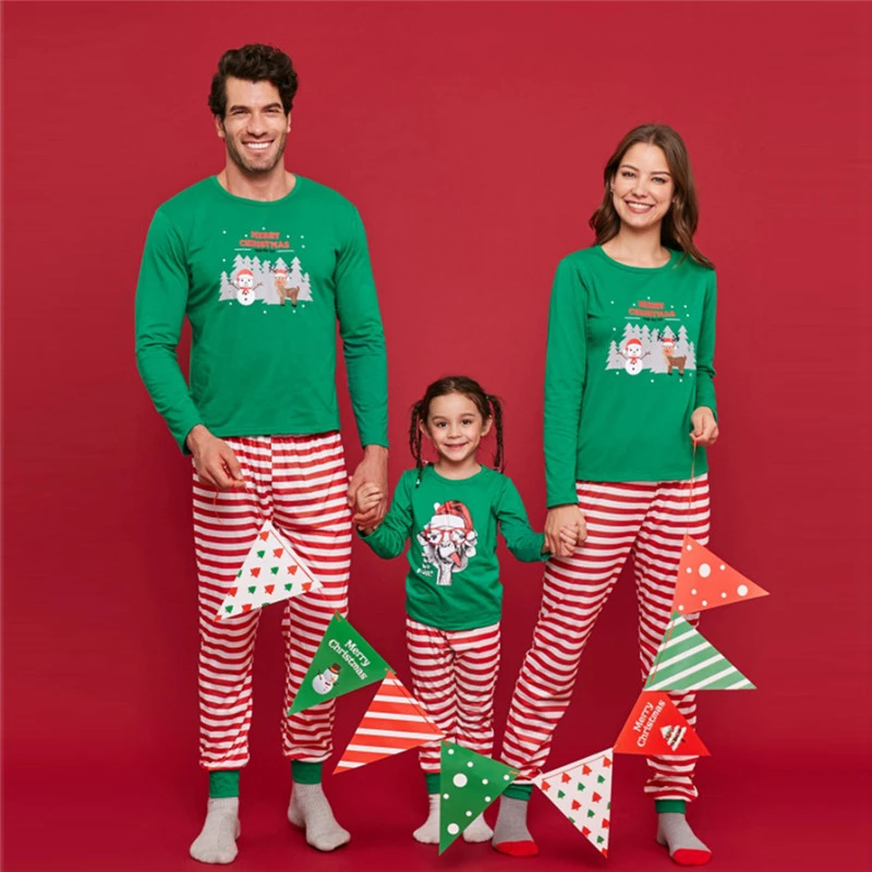 Šeimos Atitikimo Komplektus Drabužių Kalėdų Pižama Nustatyti Kalėdos Suaugusiems Vaikams Mielas Šalies Pižamos Naktiniai Drabužiai Animacinių Filmų Spausdinti Sleepwear Kostiumas