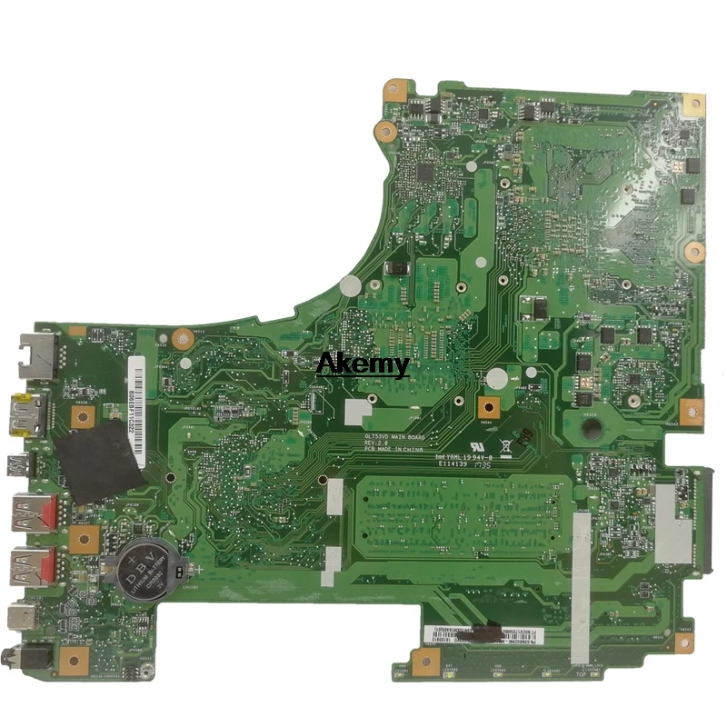 Akemy GL753VD Nešiojamojo kompiuterio motininė plokštė, Skirta Asus ROG GL753VD GL753VE GL753V originalus mainboard I7-7700HQ GTX1050-4G