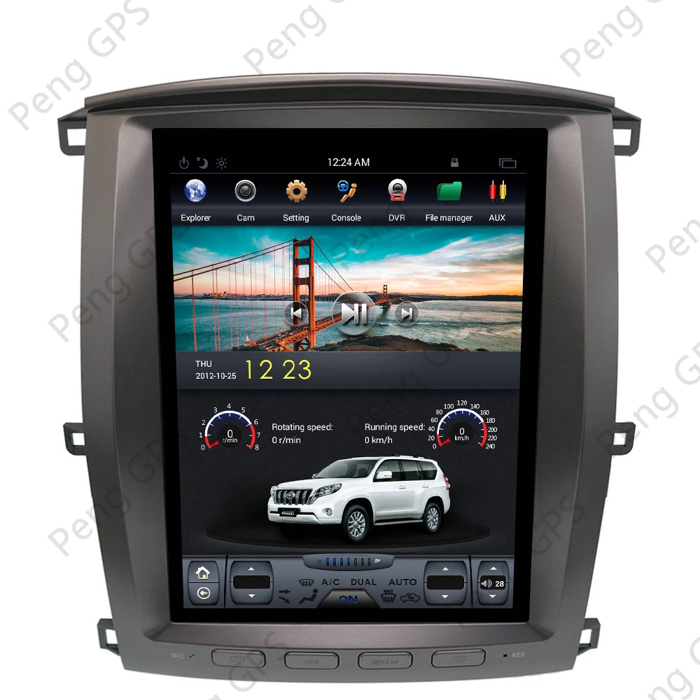 1080P Touchscreen Toyota Land Cruiser 100 2003-2007 Už Lexus LX470 DVD Grotuvas, automagnetolos, GPS Navigaciją, Android Audio DSP