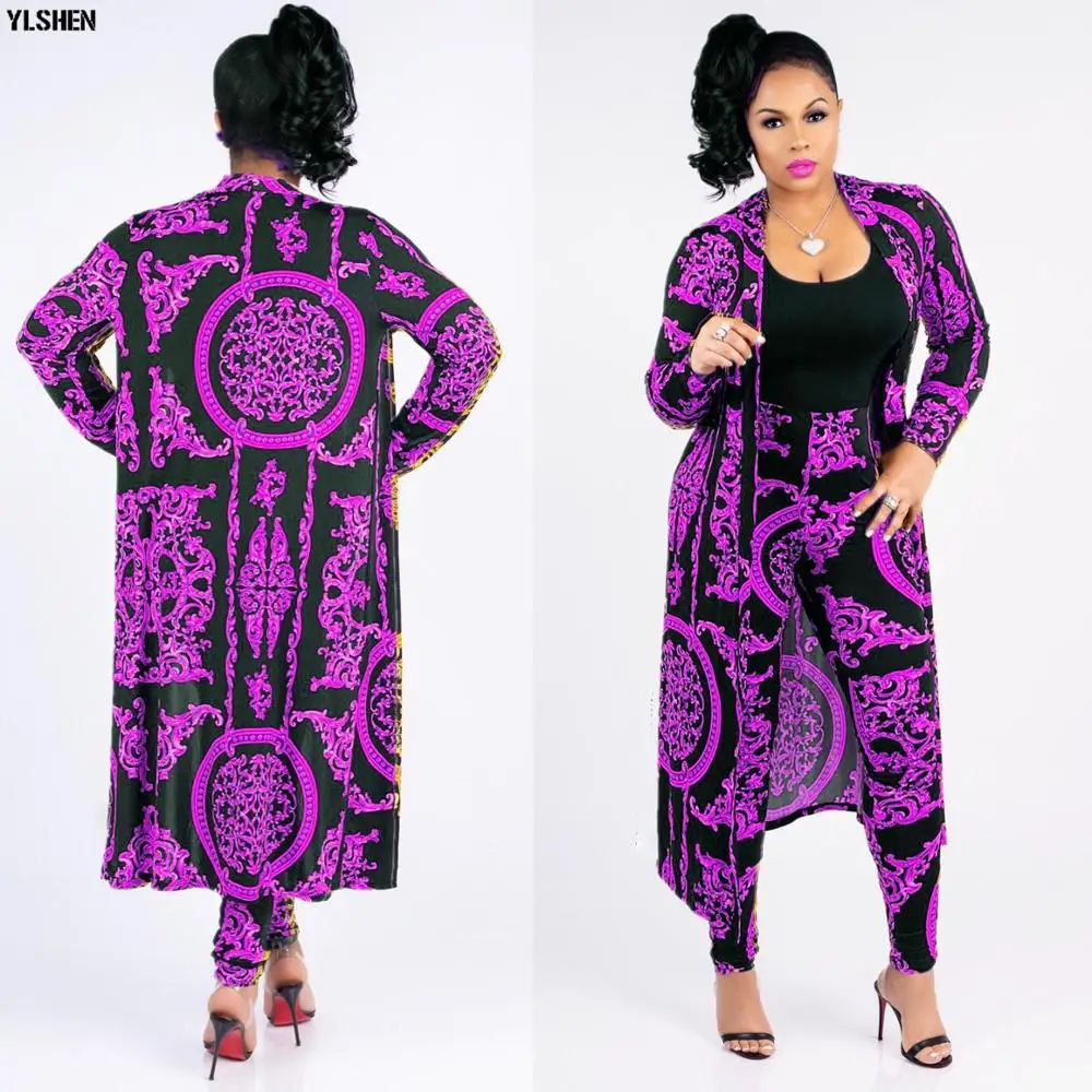 Dviejų dalių Komplektas Spausdinti Afrikos Suknelės Moterims Dashiki Plius Dydis Drabužių Ankara Ilga Suknelė ir Kostiumas heidi bazin Skraiste Africaine Femme 2019