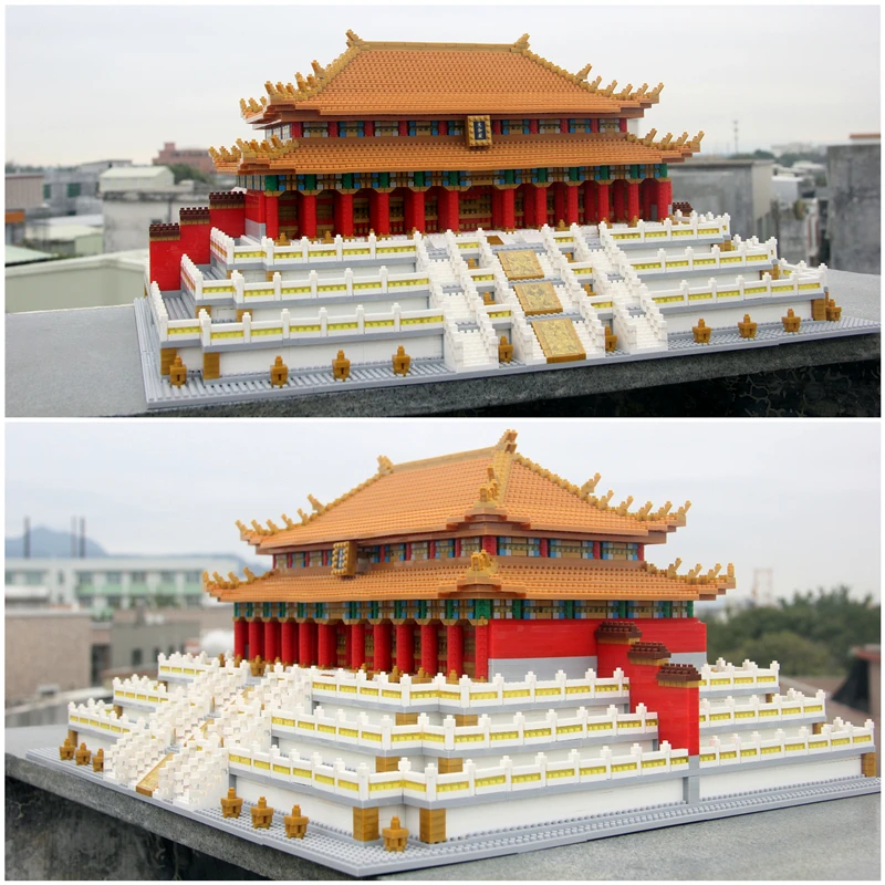Imperial Palace Building Blocks Kinų Architektūros Uždraustasis Miestas Modelis Micro Diamond Blokuoti Žaislai Vaikams YZ088