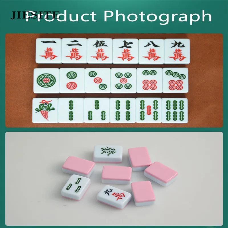 JIESITE Nešiojamų Kelionės Mahjong nustatyti Mahjong Žaidimai Home Games mahjong plytelės Kinijos Juokingas Šeimos Stalo stalo Žaidimas