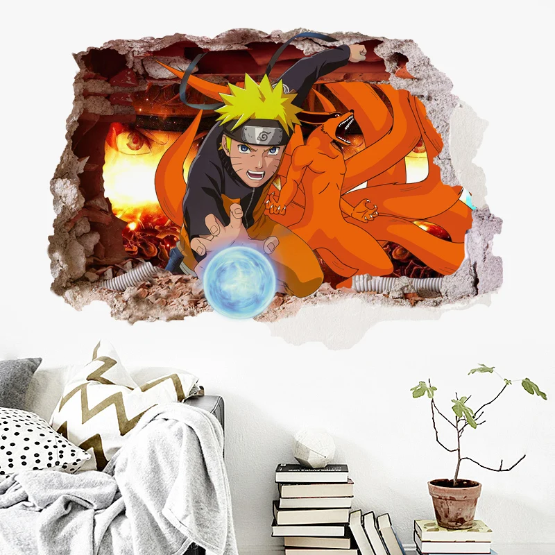 3D Plakatai Naruto Anime Sienų Lipdukai Berniukas Kambarys Vaikams Kosmoso Darželio Miegamasis 