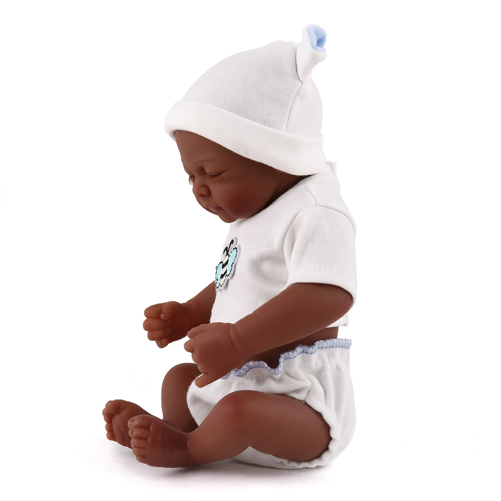 KAYDORA 10 Colių 25cm Afrikos Amerikos Juoda Kūdikiams Atgimsta Populiarus Žaislai, Minkšti Vinilo Realus Mini Lėlės Mielas Žaisti Žaislas