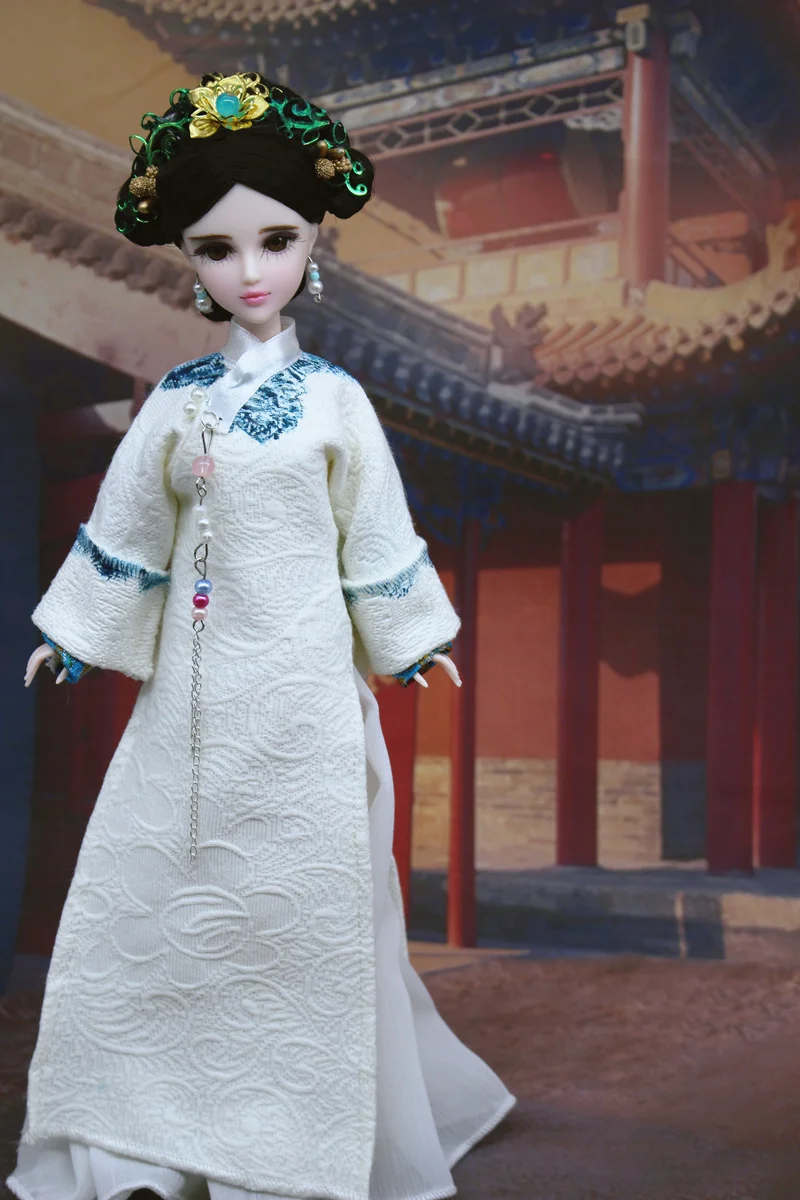 Rankų Darbo Tradicinę Kinų Suknelė Qipao Vestido Suknelė Lėlės Drabužius Cheongsam Čing Dinastija Dizaino Kostiumas Lėlės Suknelė