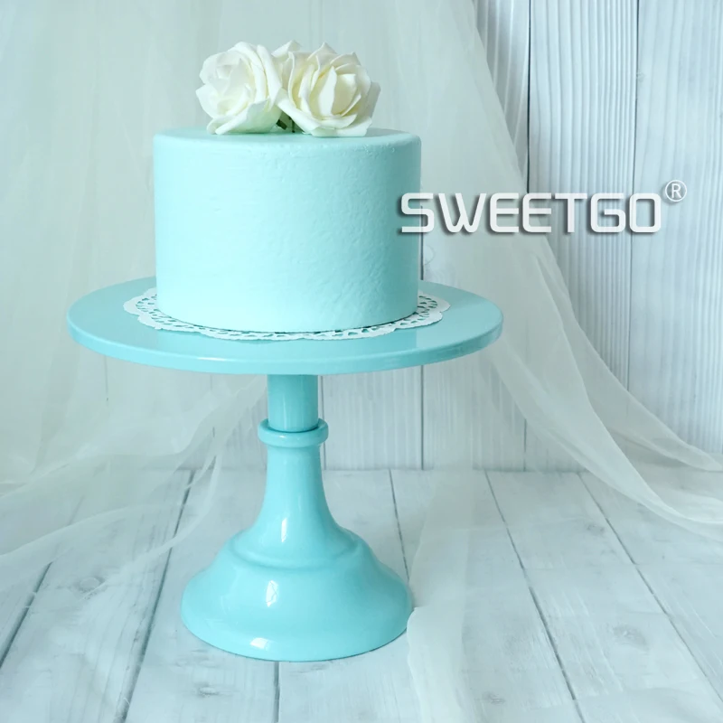 SWEETGO Mėlyna minkštas pyragas stovėti 10inch/12inch desertas turėtojas tortas pot vestuvių stalo dekoravimo priemonės, desertas, saldainiai baras