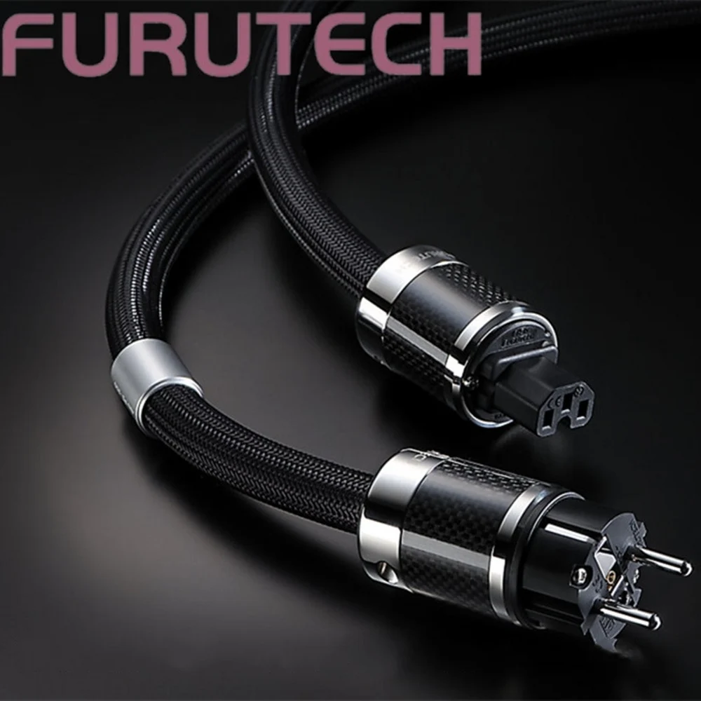 HiFi Schuko Furutech Alfa PS-950 viršuje Rodis anglies pluošto maro ES AC maitinimo kabelis FI-E50 FI-50 (R) kaištis