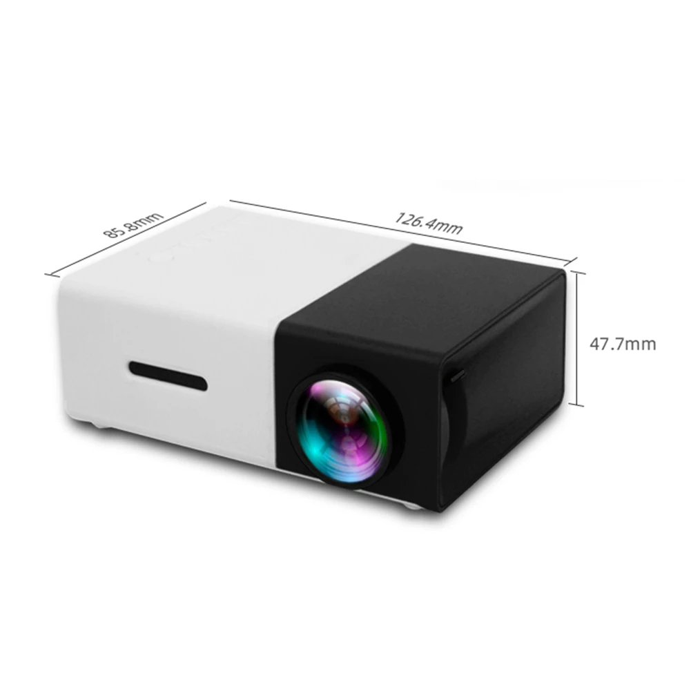 Mini Projektorius, Nešiojamas 1080P HD LED Mini Projektorius 800:1 HDMI USB 3,5 mm 20-80 colių Namų Kino Filmą, Žiniasklaidos Vaizdo Grotuvas