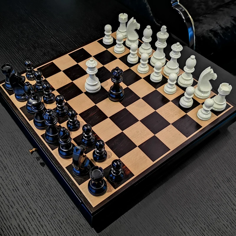 Minimalistinio Mediniai Šachmatų Rinkinį Prabanga Meistriškai Didelio Magnetinio stalo Žaidimai Suaugusiems Šachmatų Rinkinį Turnyro stalo Žaidimas BG50CS