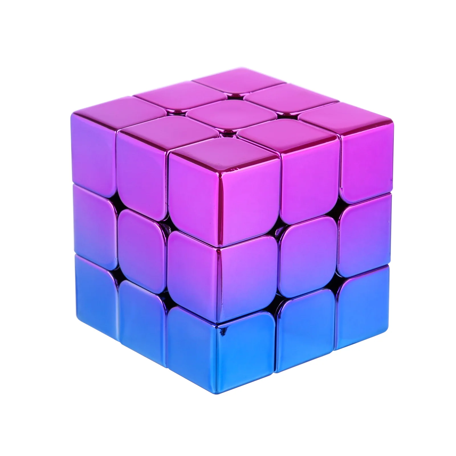 Meilong Padengta Atspindinčiu 3x3 Magic Cube Puzzle Žaidimas, Mokymasis, Švietimo Žaislai Vaikams Kalėdų Dovana - Mėlyna Rožinė Nuolydis