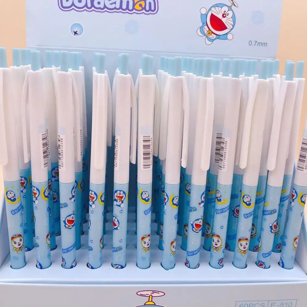 60 vnt./daug Kawaii Doraemon Tušinukas Mielas kamuolys rašikliai Mokyklos Buveinė rašymo Reikmenys Raštinės reikmenys Dovana
