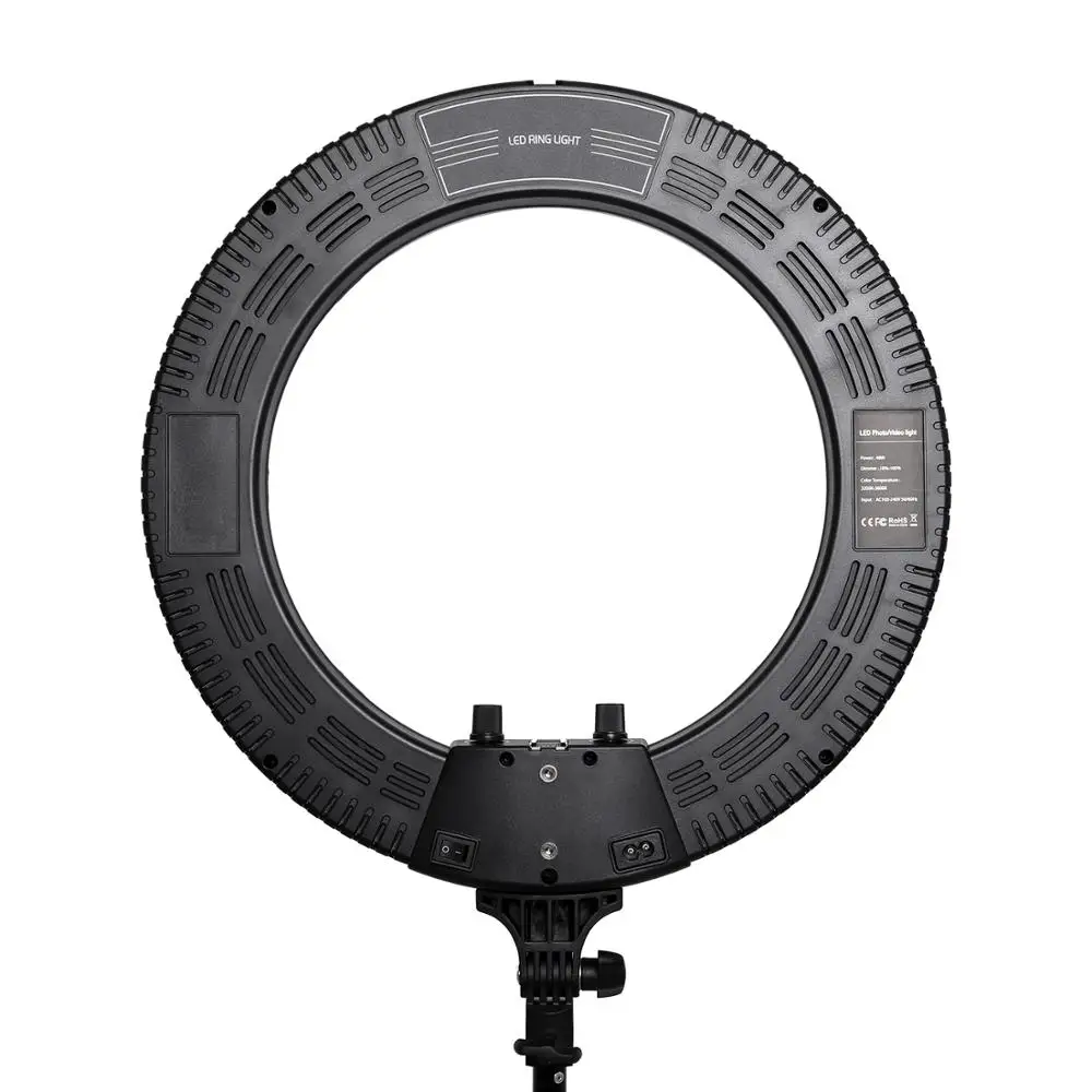 18 Colių Foto Studijos apšvietimas LED Žiedo Šviesos Bi-color 3200-5600k Fotografijos Pritemdomi Žiedas Lempa Su Trikojo Portretas,Makiažas