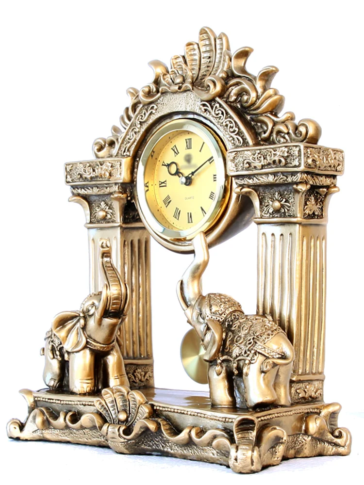 Europos Stiliaus Kambarį Laikrodis Dramblys Laikrodis Pasisekė, Town House Apdailos Retro Mados Kūrybos Didelis Darbastalio Retro laikrodis