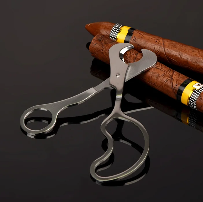 Nerūdijančio Plieno Metalo Aštrių Cigarų Pjovimo Žirklės Tabako Žirklės Su Dovanų Dėžutė Cigarų Priedai Ašmenys Dūmų Mašina LFB212