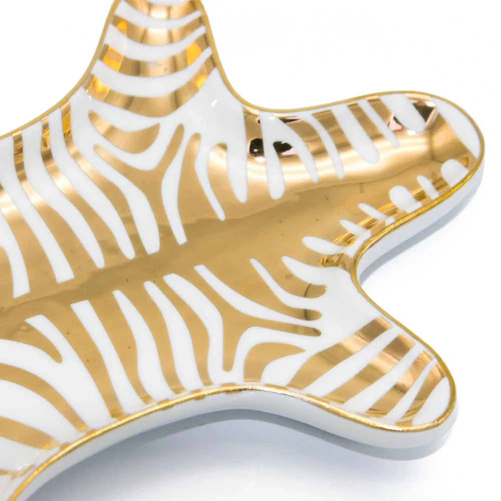 1PCS Keramikos Zebra Formos Plokštės Papuošalai patiekalas kaušelius ledų Apdailos Amatų Užkandis saldainiai saugojimo dėklas Užkandis patiekalas