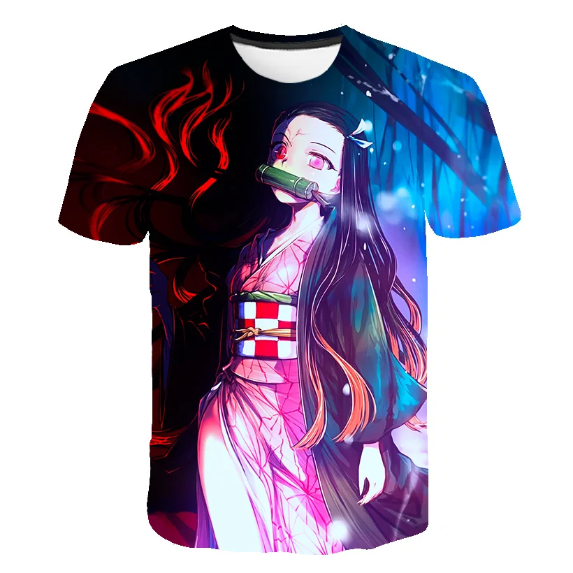120-5XL Marškinėliai Vyrams / Moterims Anime Demon Slayer Kimetsu Nr. Yaiba 3D Atspausdintas T Shirts Harajuku Stiliaus Marškinėliai Streetwear Viršūnės