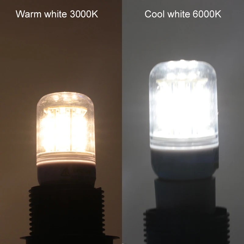 1 gabalas lampadas led lempos, E27 E12 E14 B22 3W super Ac Dc 12 24 v voltų kukurūzų lemputės smd 2835 48 led energijos taupymo lemputė 12v 24v