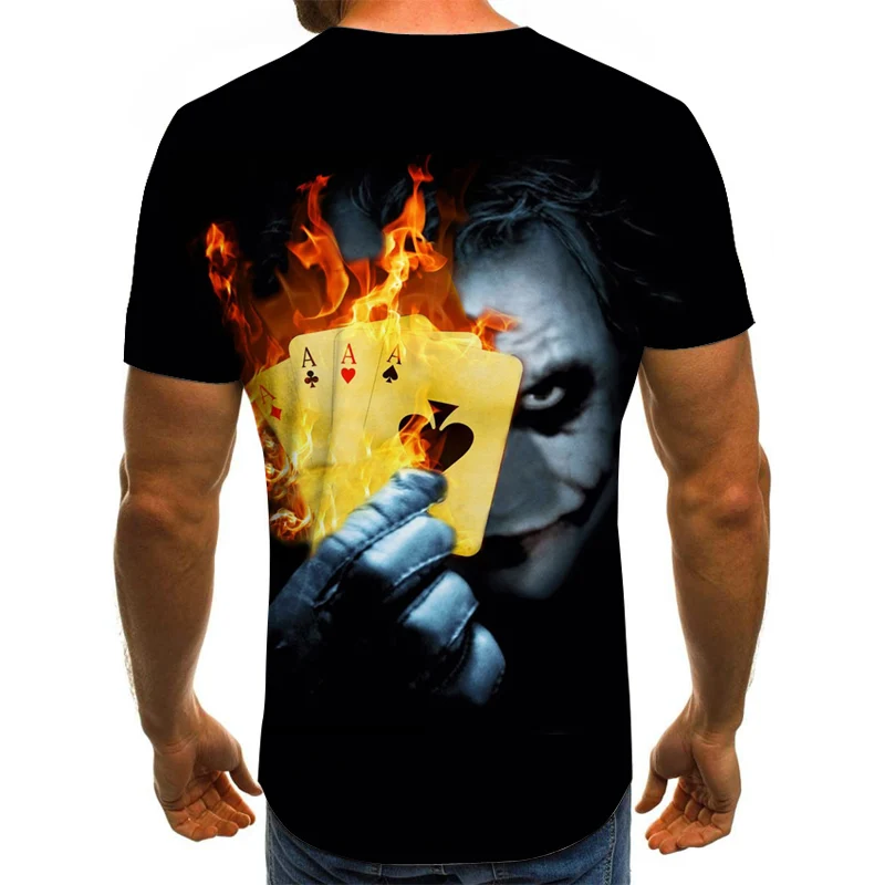 2020 Naujas Grafinis T-shirts Klounas Temą vyriški t-shirt 3D Mados Viršūnes Vasara O-kaklo Marškinėliai Berniukui Kostiumai, Plius Dydis Gatvės Apranga