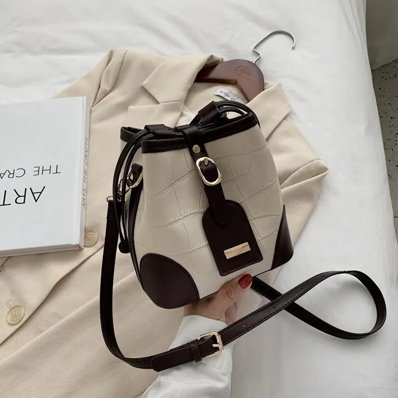 2020 Mados Akmens modelio Moterų Kibirą Krepšys Krepšys Aukštos Kokybės mados Pečių Maišą Paprasta Crossbody Tote Bag