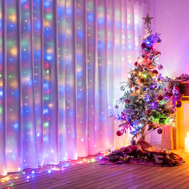 LED Dropship 3x3 Kalėdų String Šviesos Užuolaidos/Namų Puošybai su Nuotolinio Pasakų Žibintai Šviesos Šventė Šviesos Girlianda