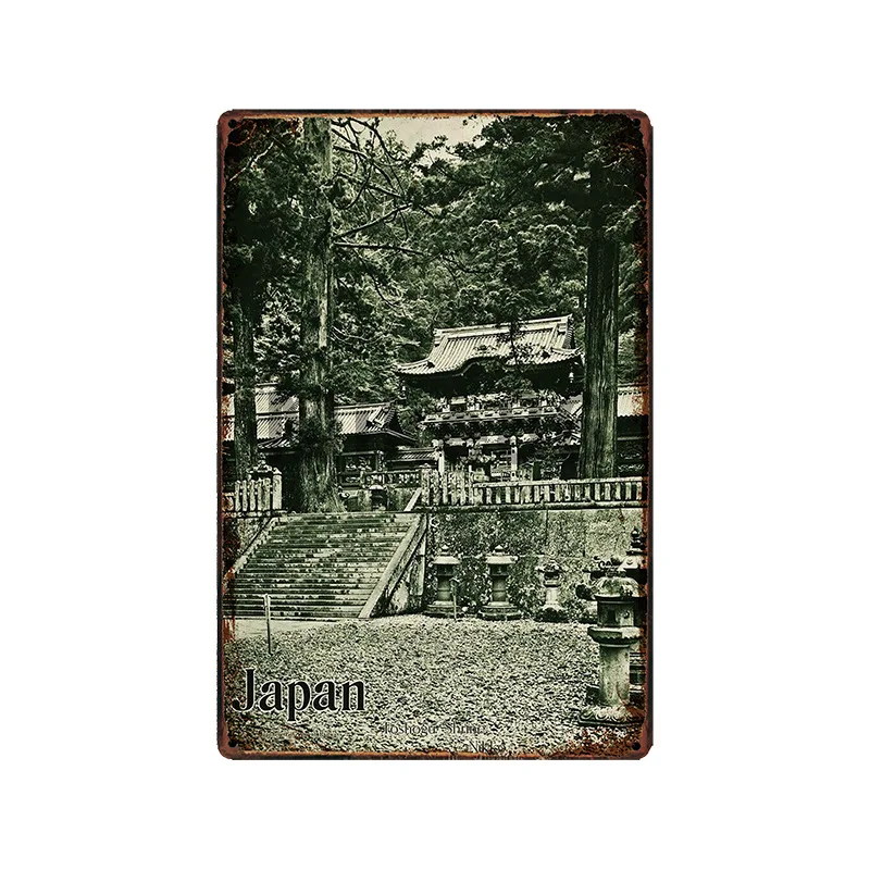 [ Mike86 ] Japonija Cituoja Kelionių Metalo Pasirašyti Vintage Retro Geležies Tapybos Kambario muziejaus plakatus 20*30 CM, LT-1835