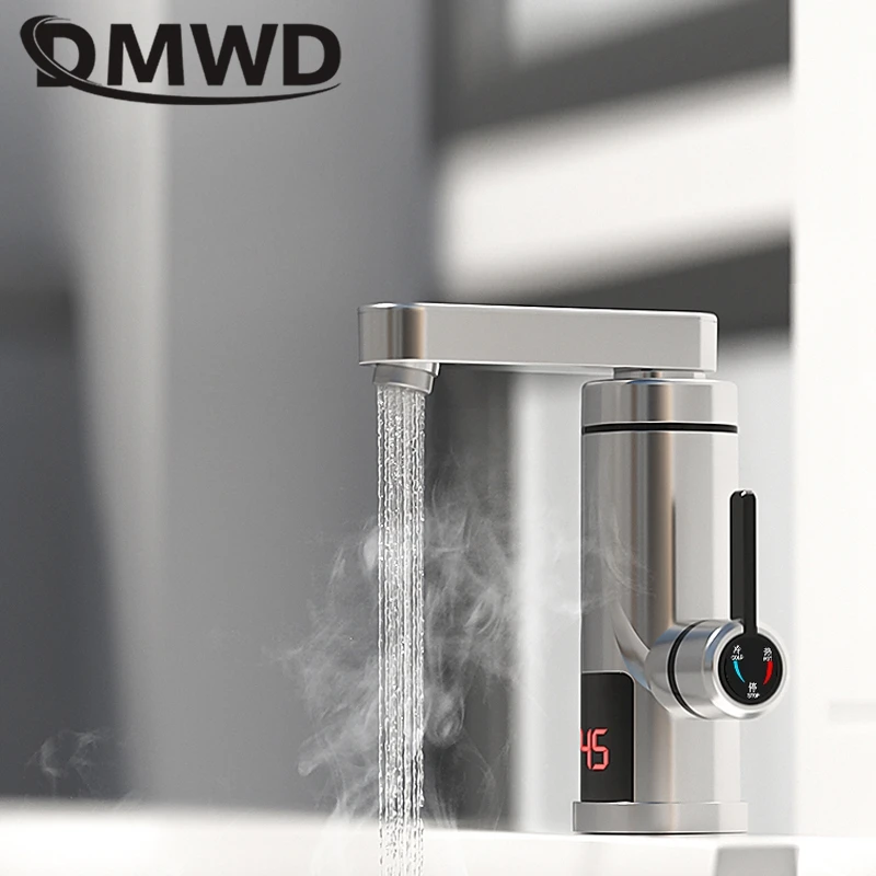 DMWD 3300W Buitinių Elektros Momentinio Šildymo Tankless vandens Maišytuvas greitai šildymo bakstelėkite Greitai-šilumos Bakstelėkite Vandens Šildytuvas LED ekranas
