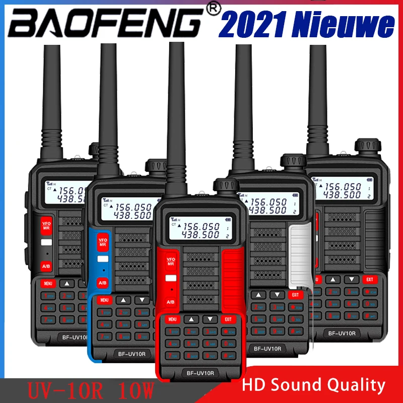 Baofeng UV-10R Walkie Talkie 10W 5800mAh VHF UHF Dual Band Dviejų krypčių CB Kumpis Radijo UV10R Nešiojamas USB Įkrovimo Radijo siųstuvas-imtuvas