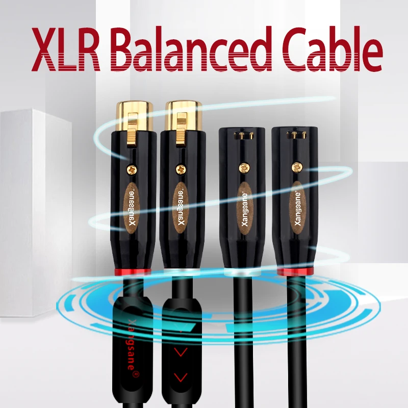 Xangsane SP-5008Cu karščiavimas XLR-XLR monokristalo vario HiFi garso balanso linija RCA audio kabelis