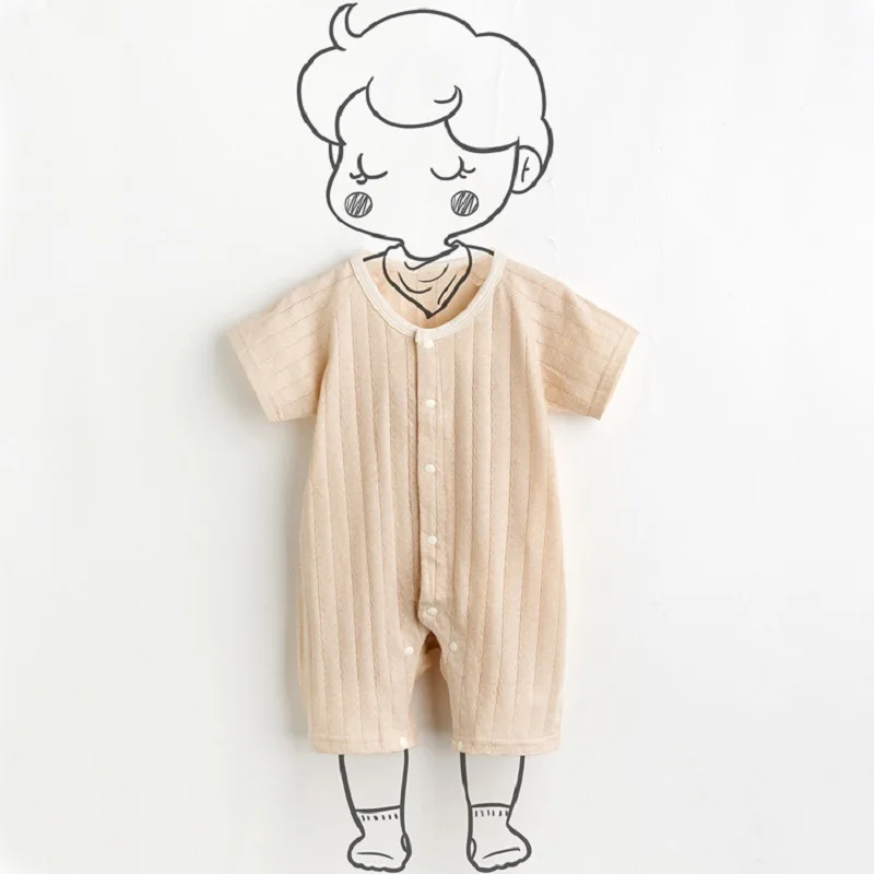 Kūdikių mergaičių drabužių vasaros trumpomis rankovėmis naujagimiui medvilnės drabužius kūdikiams naujagimių jumpsuit krapinėjimas kūdikių berniukų drabužiai