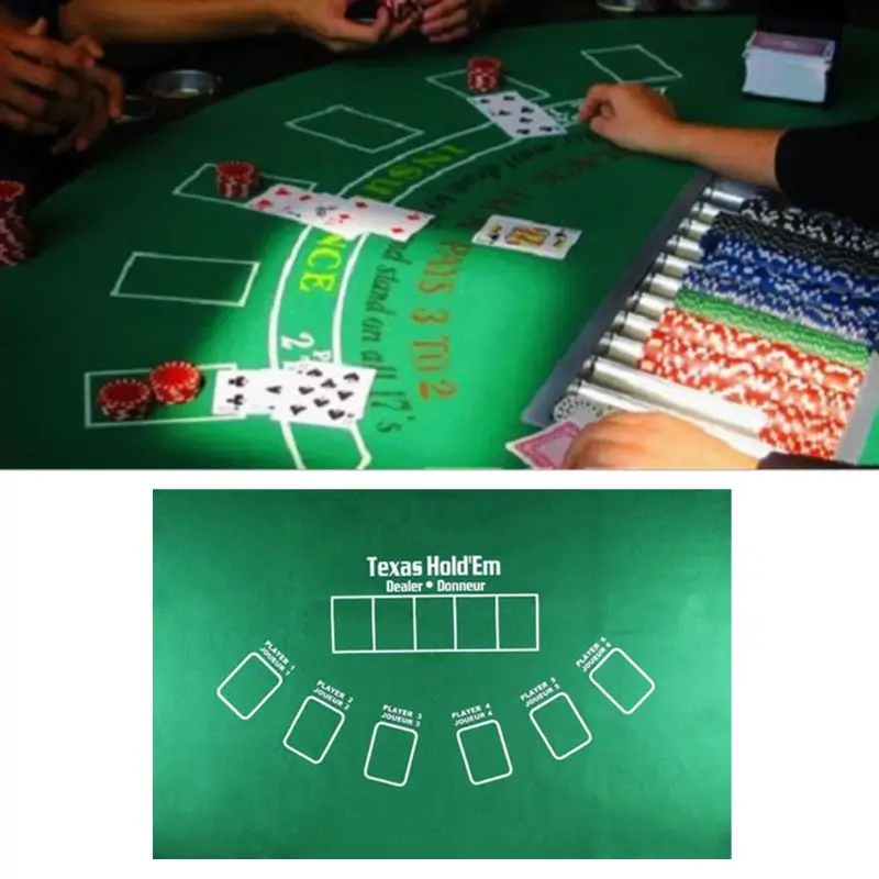 TX Hold ' em Staltiesė 21 Taškų Kauliukų Stalo Kilimėlis Casino, Šeimai Šalis Pokerio Žaidimas