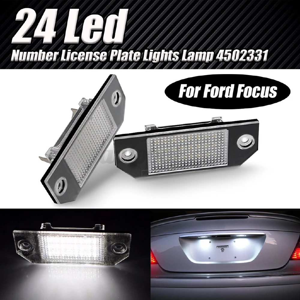 2vnt Skirti Ford Focus auto LED Licencijos Numeris, numerio apšvietimo Lemputės, Lempos automobilių šviesos surinkimo luces Focus C-MAX MK2 Klaidų apšvietimas