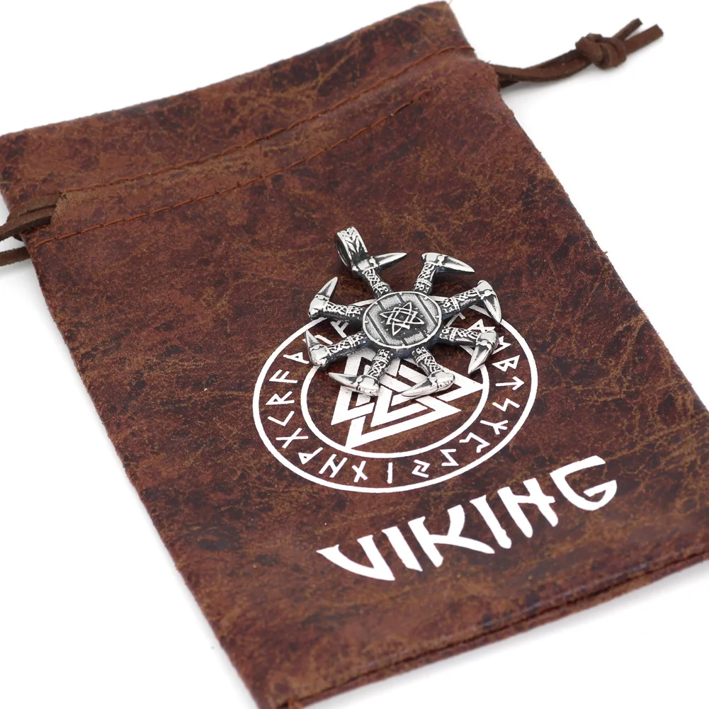 Kolovrat Slavų (Svetoch) Amuletas Sterlingų nerūdijančio plieno Skandinavų Vikingų karoliai Pakabukas